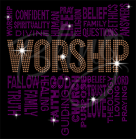 Worship Words Bling Shirt, Christian Tees Shirt, Christian Shirts, Faith Shirts, Church Shirt
