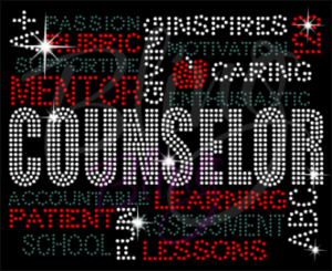 Counselor Word Art Shirt, Counselor Shirt, Rhinestone Shirts, Bling Shirts, Counselor Gifts