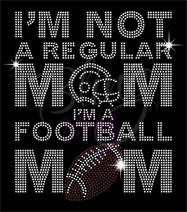 Rhinestone Football Mom Shirt, Rhinestone Mom, Football Mom Shirt