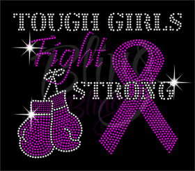 Fight Strong Shirt, Breast Cancer Shirt, Rhinestone Shirts, Bling Shirts