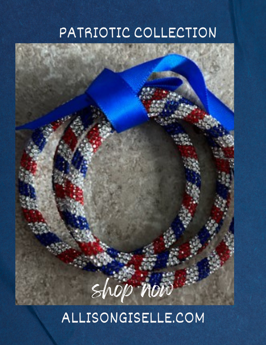 Patriotic Bangles, July 4th, Red, White and Blue Bracelet
