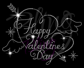 Happy Valentine's Day Shooting Arrow Shirt, Valentine Gifts, Valentine Shirt, Valentine Day Shirt, Rhinestone Valentine Shirt