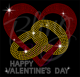 Happy Valentine's Day Gold Rings Shirt, Valentine Gifts, Valentine Shirt, Valentine Day Shirt, Rhinestone Valentine Shirt
