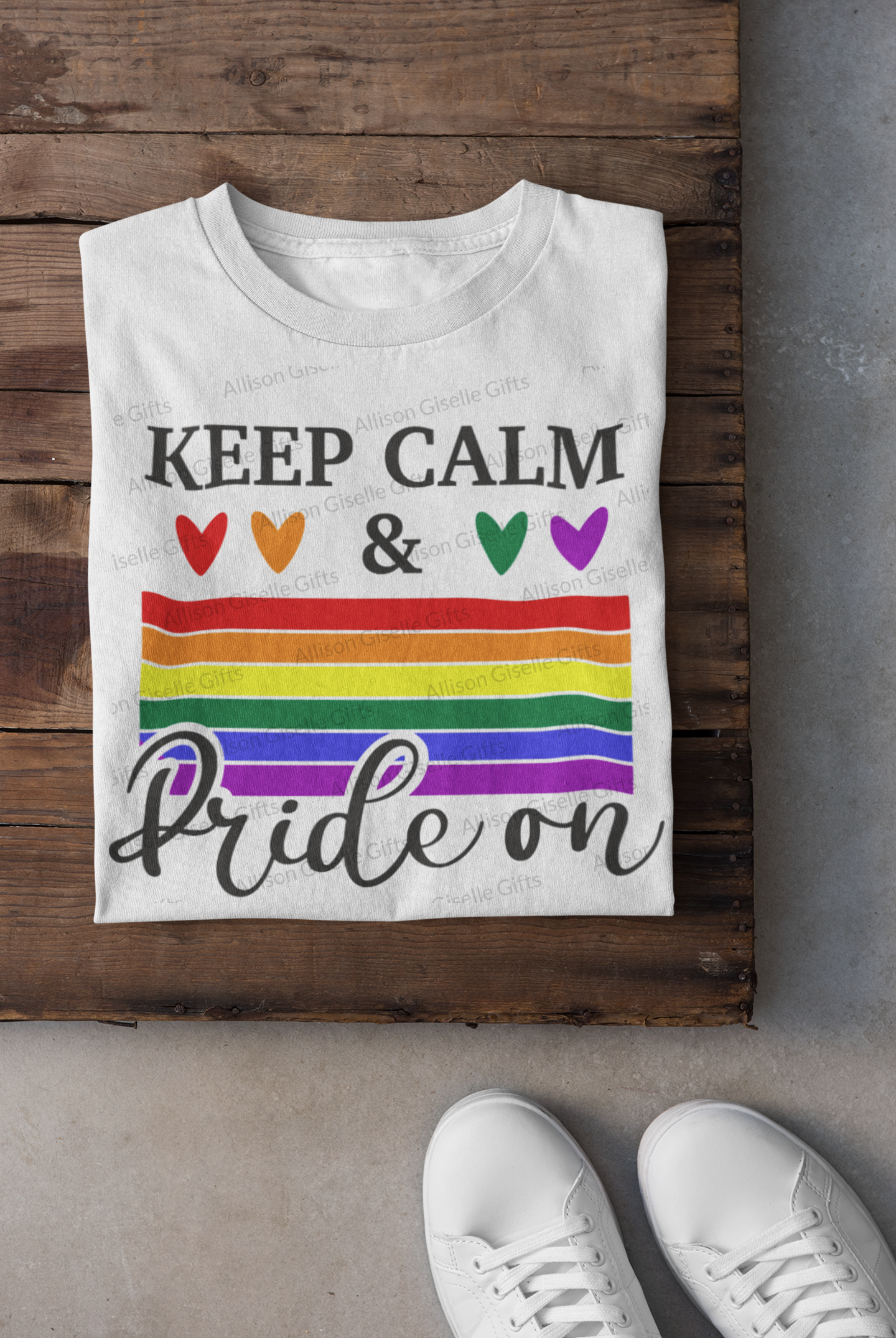 Keep Calm & Pride On Shirt, Pride Shirt, Gay Shirt, Pride Month Shirt