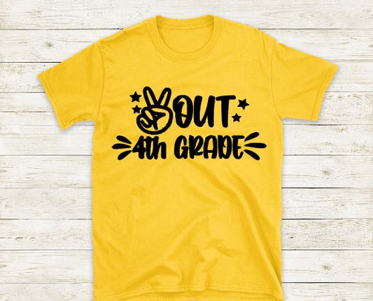 Peace Out 4th Grade Shirt, Teacher Shirt, Last Day of School Shirt, 4th Grade Shirt