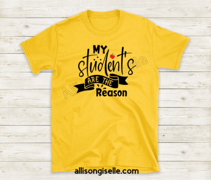 My Students Are The Reason Shirts, Shirt For Teacher, Teacher Shirt, Teacher t shirt, Crew Neck Shirt, Teacher Gifts, Gift For Teacher