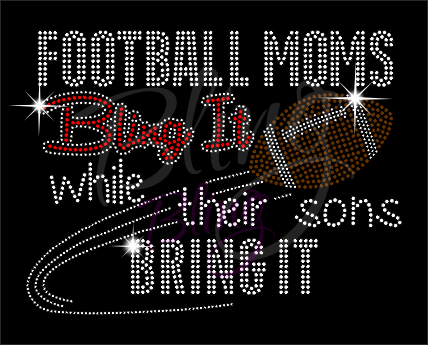 Football Mom Shirt, Football Rhinestone Shirt, Football t shirt, Football Gift, Football Season Shirt, Rhinestone Football Shirt