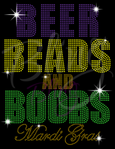 Beer Beads and Boobs Mardi Gras Lips Shirt, NOLA Shirt, Crew Neck Shirt, Fat Tuesday T Shirt, Happy Mardi Gras Shirt
