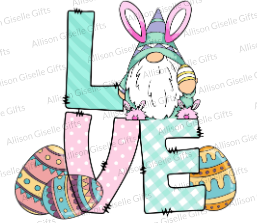 Easter Love SVG, Digital Download, PNG, Instant Download