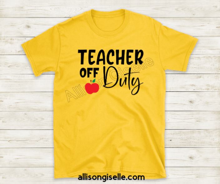 Teacher Off Duty Shirts, Shirt For Teacher, Teacher Shirt, Teacher t shirt, Crew Neck Shirt, Teacher Gifts, Gift For Teacher