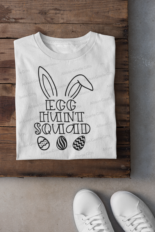 Egg Hunt Squad Shirts, Easter Basket, Coloring Shirts, Easter Kid Shirts