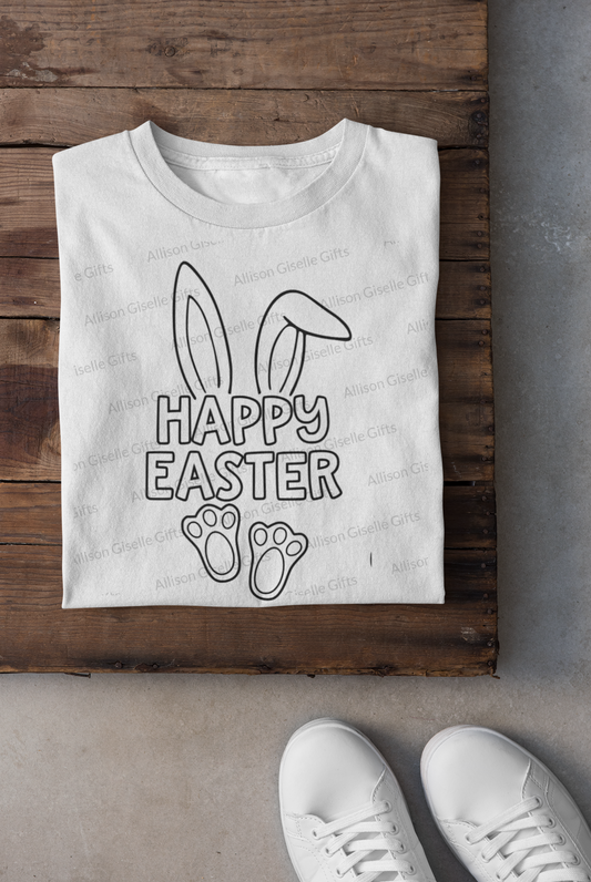 Happy Easter Boy Shirts, Easter Basket, Coloring Shirts, Easter Kid Shirts