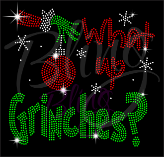 What's Up Grinches Rhinestone Shirt, Grinches Shirt, Christmas Shirt, Rhinestone Shirts, School Christmas t Shirts, Ugly Sweater