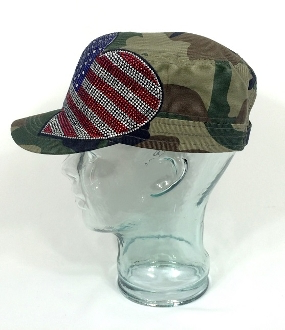 Flag Heart Hat, Flag Hat, Rhinestone Hat, Embroidered Hats, Rhinestone Cap, Hats, Caps