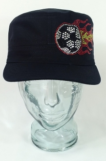 Soccer On Fire Rhinestone Hat, Soccer Hat, Rhinestone Hat, Embroidered Hats, Rhinestone Cap, Hats, Caps