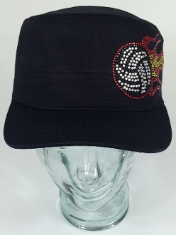 Volleyball Fire Rhinestone Hat, Volleyball Hat, Rhinestone Hat, Embroidered Hats, Rhinestone Cap, Hats, Caps
