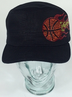 Basketball Fire Hat, Basketball Hat, Rhinestone Hat, Embroidered Hats, Rhinestone Cap, Hats, Caps