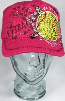Softball Diamond Hat, Softball Hat, Rhinestone Hat, Embroidered Hats, Rhinestone Cap, Hats, Caps