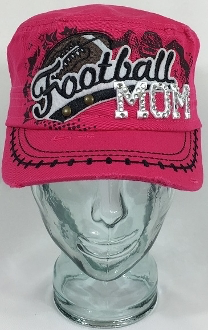 Football Mom Hat, Football Hat, Rhinestone Hat, Embroidered Hats, Rhinestone Cap, Hats, Caps