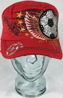 Soccer Wings Hat, Soccer Hat, Rhinestone Hat, Embroidered Hats, Rhinestone Cap, Hats, Caps