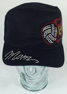 Volleyball Mom Fire Rhinestone Hat, Volleyball Hat, Rhinestone Hat, Embroidered Hats, Rhinestone Cap, Hats, Caps
