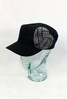 Volleyball Heart Rhinestone Hat, Volleyball Hat, Rhinestone Hat, Embroidered Hats, Rhinestone Cap, Hats, Caps
