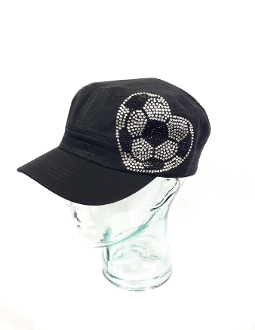 Soccer Heart Rhinestone Hat, Soccer Hat, Rhinestone Hat, Embroidered Hats, Rhinestone Cap, Hats, Caps