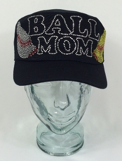 Ball Mom Rhinestone Hat, Ball Mom Hat, Rhinestone Hat, Embroidered Hats, Rhinestone Cap, Hats, Caps