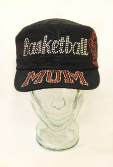 Basketball Mom Rhinestone Hat, Basketball Hat, Rhinestone Hat, Embroidered Hats, Rhinestone Cap, Hats, Caps