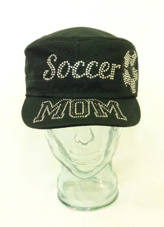 Soccer Mom Rhinestone Hat, Soccer Hat, Rhinestone Hat, Embroidered Hats, Rhinestone Cap, Hats, Caps