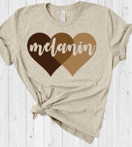 Melanin Shirt, Black Melanin, Brown Girl Shirt, Heart Melanin Shirt