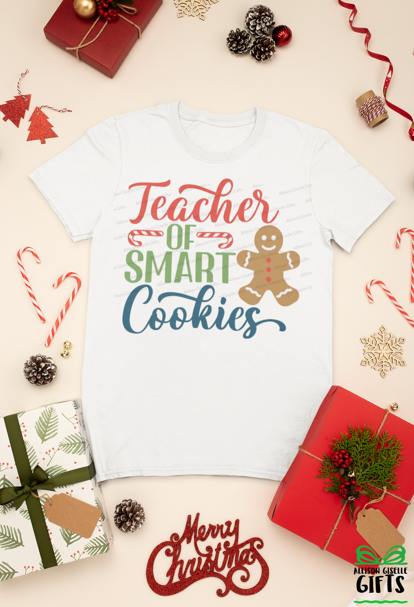 Teacher of Smart Cookies Christmas Shirt, Christmas Shirt, Christmas Shirt, Holiday T Shirt, Teacher Christmas Gift
