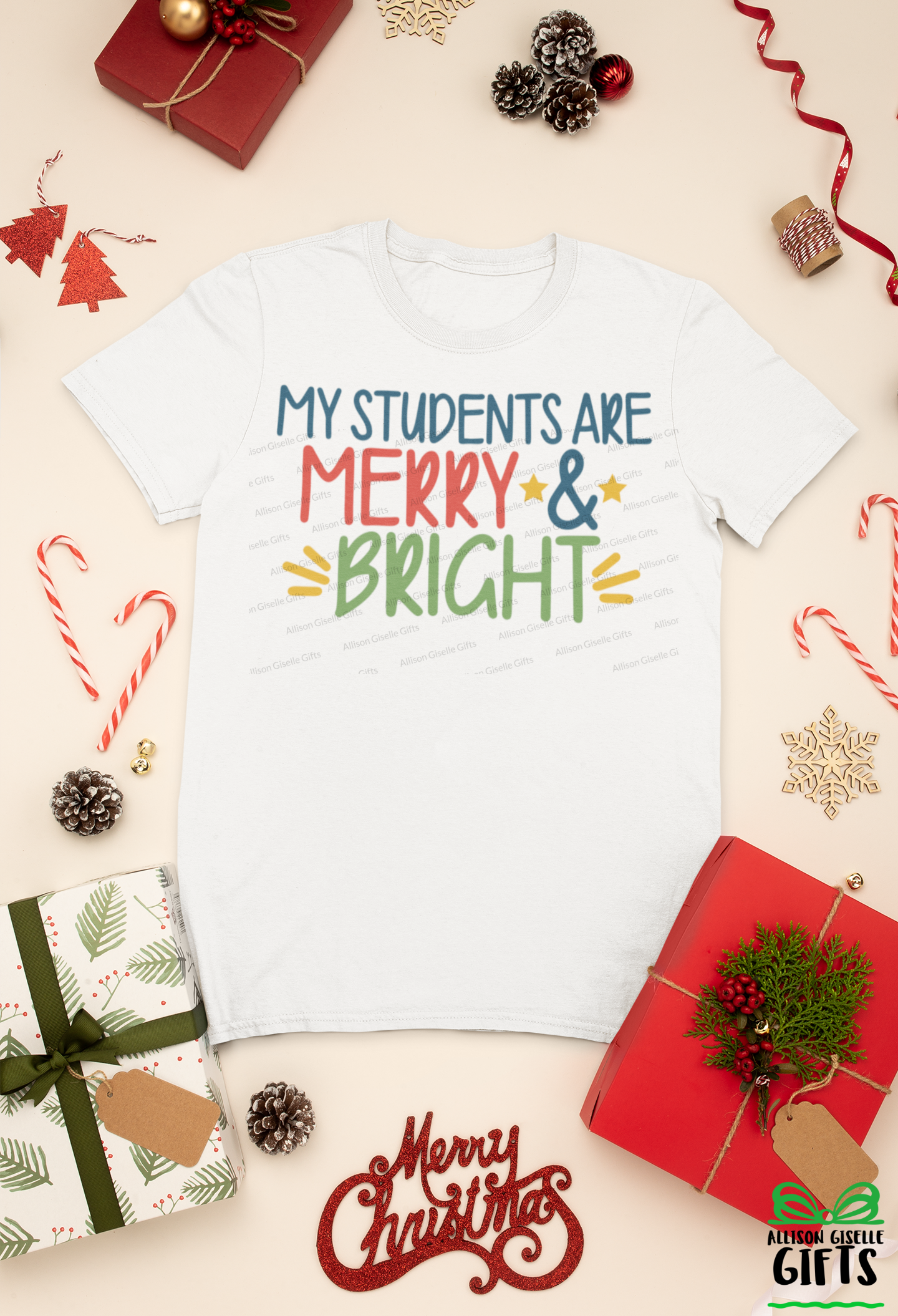 My Students Are Merry & Bright Shirt, Christmas Shirt, Christmas Shirt, Holiday T Shirt, Teacher Christmas Gift