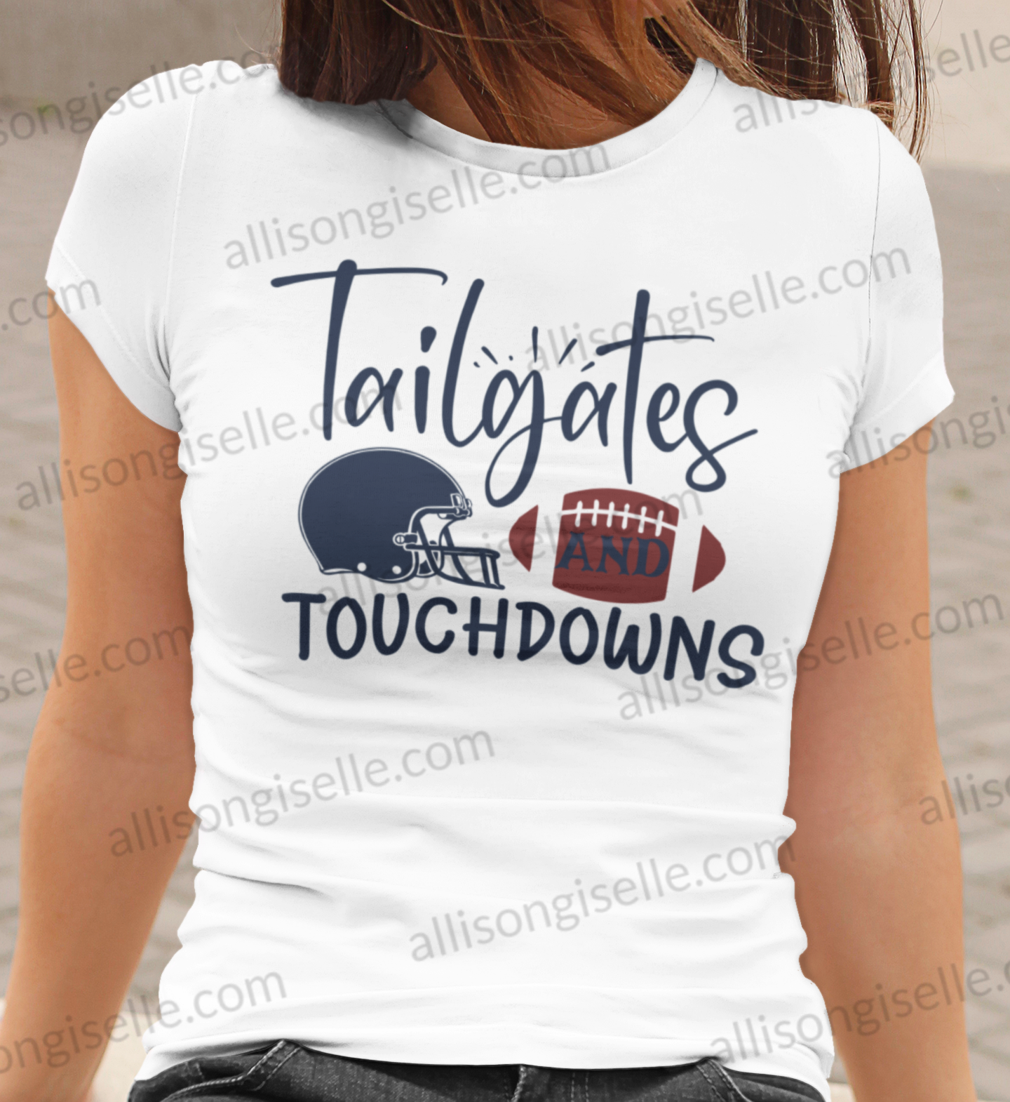 Tailgates & Touchdowns Football Shirt, Football Shirt, Football Shirt Women, Crew Neck Women Shirt, Football t shirt, Football t shirt Women