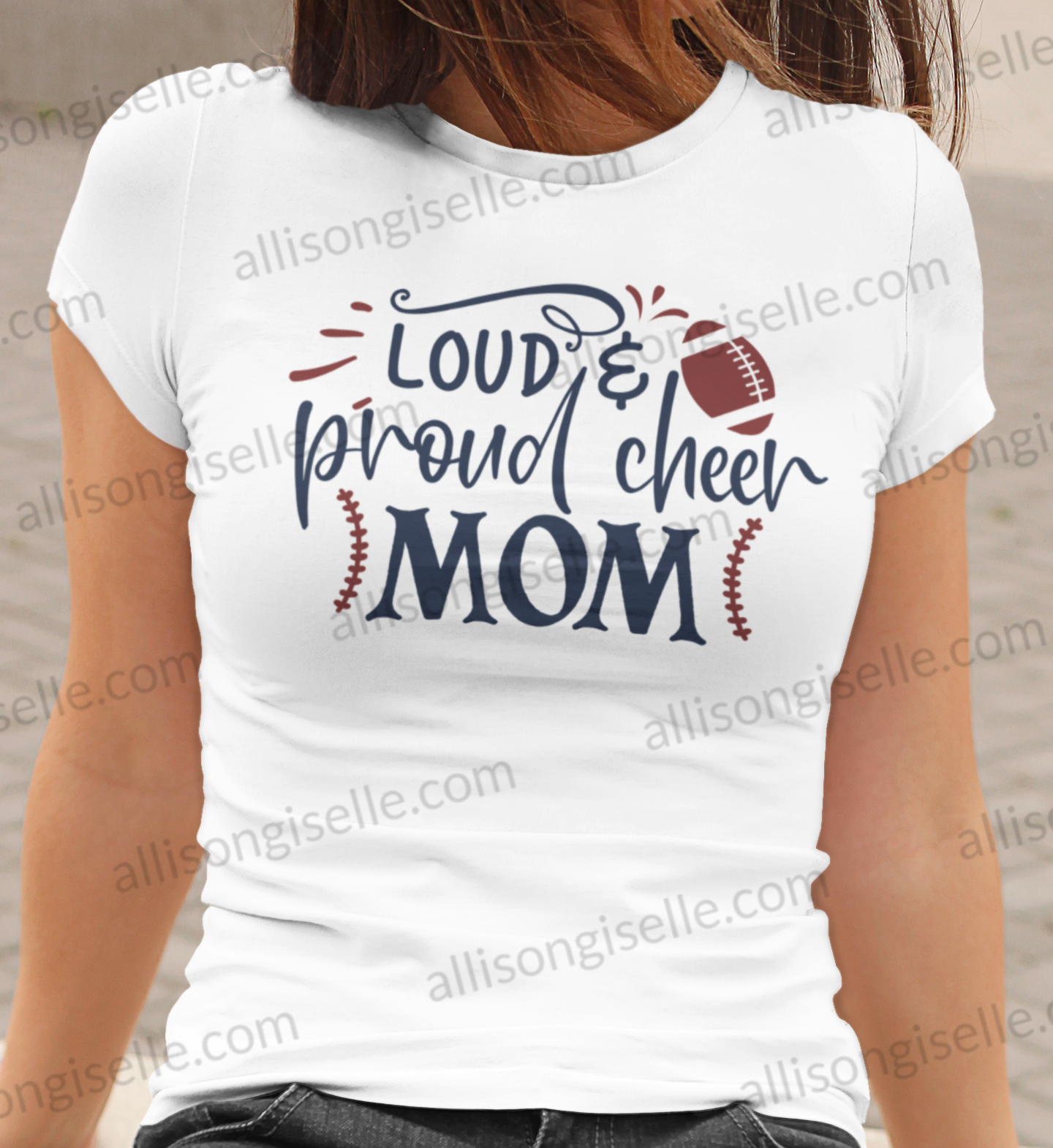 Loud & Proud Cheer Mom Shirt, Adult Cheer Shirts, Cheer Shirt Adult, Cheerleader Shirt, Cheer Mom Shirt