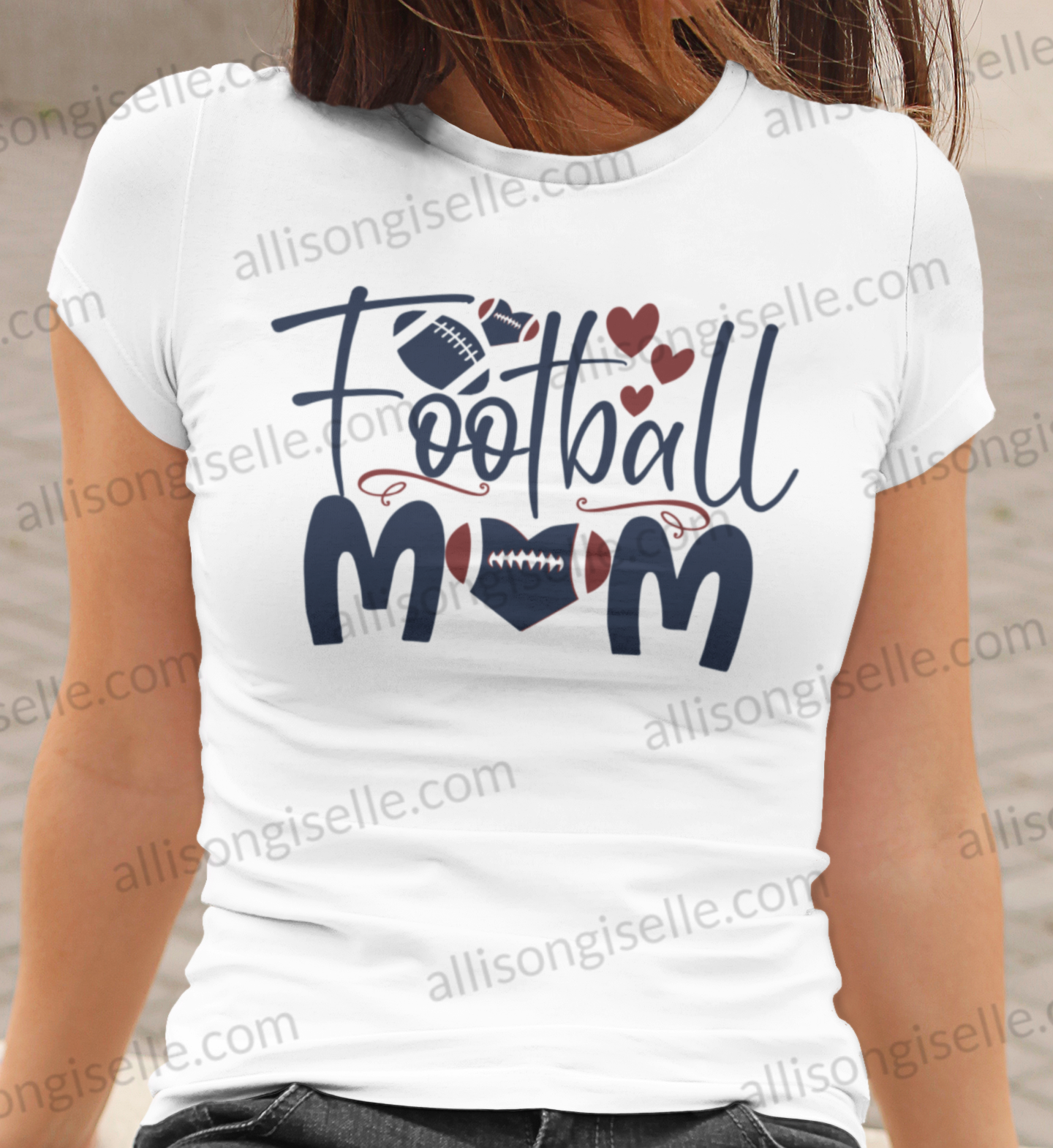 Football Mom Shirt, Football Shirt, Football Shirt Women, Crew Neck Women Shirt, Football t shirt, Football t shirt Women