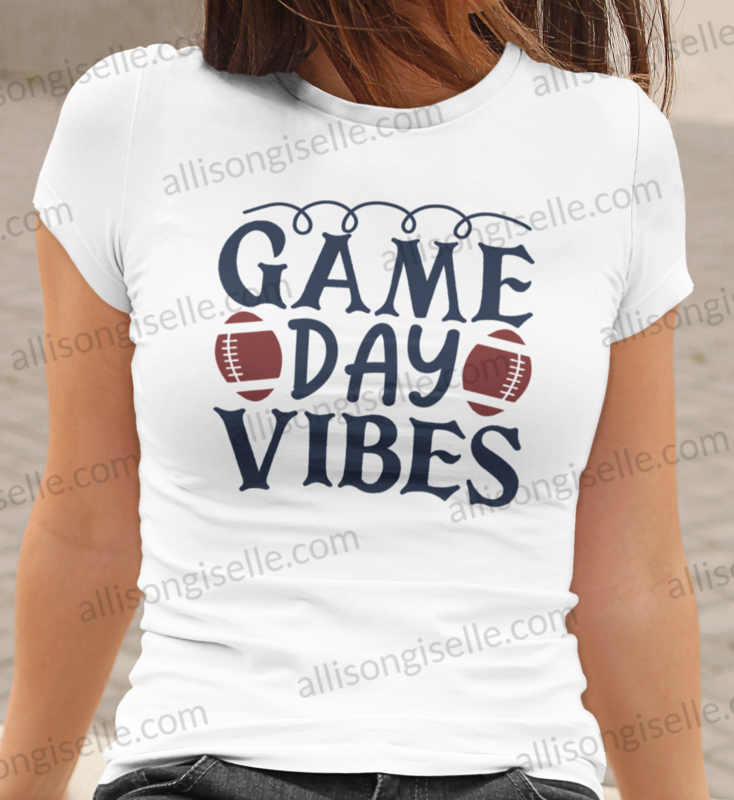 Game Day Vibes Football Shirt, Football Shirt, Football Shirt Women, Crew Neck Women Shirt, Football t shirt, Football t shirt Women