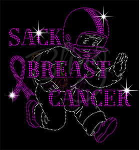Sack Breast Cancer Shirt, Breast Cancer Shirt, Rhinestone Shirts, Bling Shirts