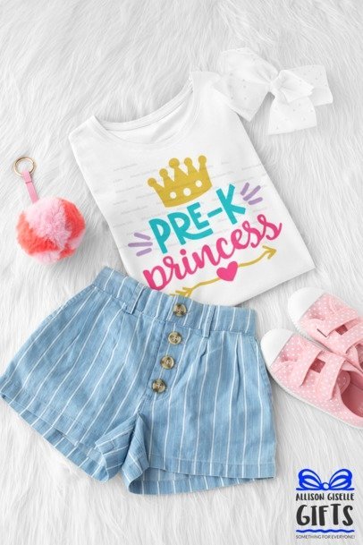 Pre-K Princess Shirt -Pre-K Shirt - Personalized Pre-K Shirt - Back To School Shirt - Personalized Pre-K t shirt